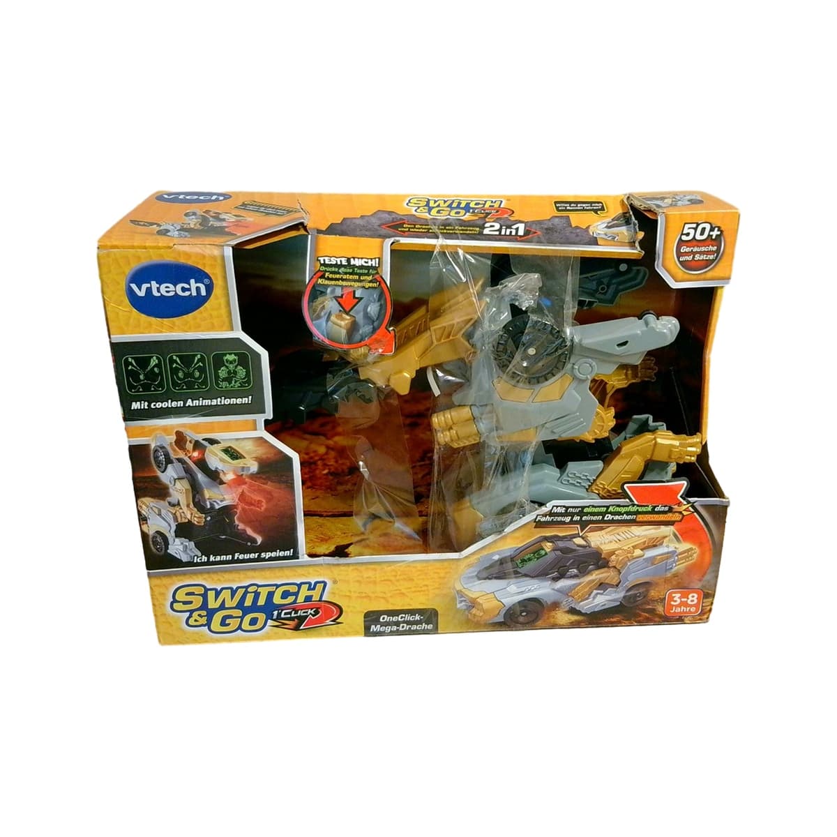 VTech Switch and Go OneClick-Mega Dragon Zabawka 2w1