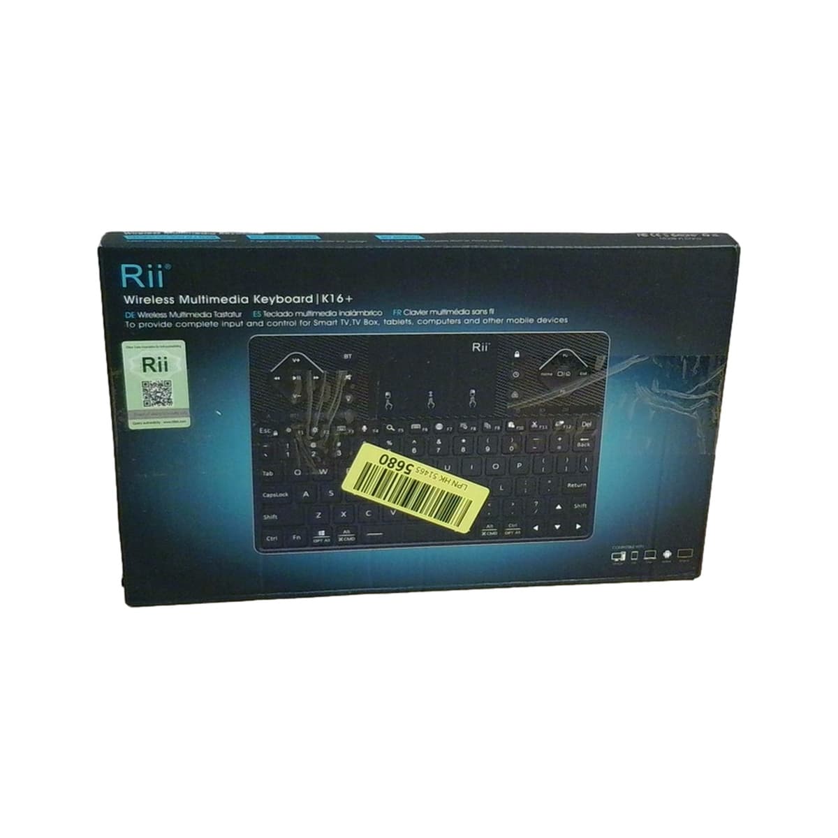 Klawiatura Bluetooth Rii z dużym touchpadem i podświetleniem
