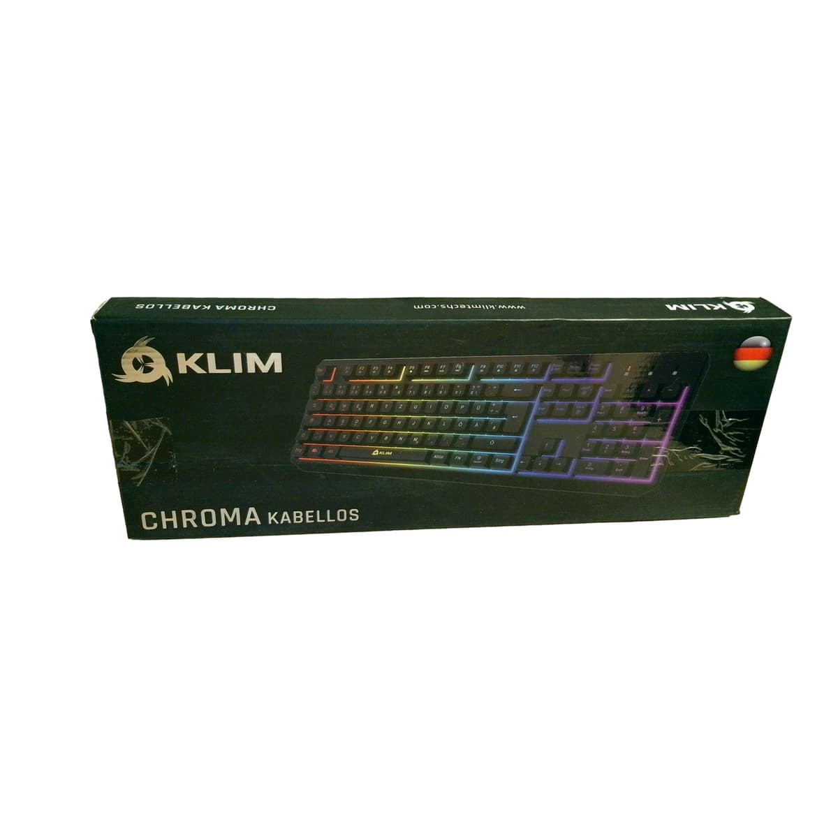 Klawiatura KLIM Chroma Wireless RGB QWERTZ DE Czarna